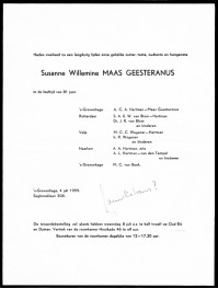 Overlijdensbericht S.W. MG (1959)